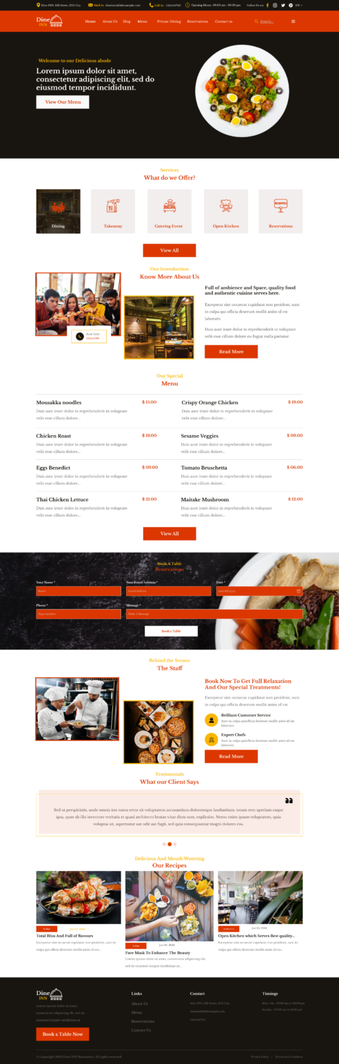 Restaurant WordPress Theme