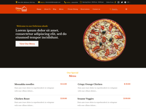 Free Restaurant WordPress Theme